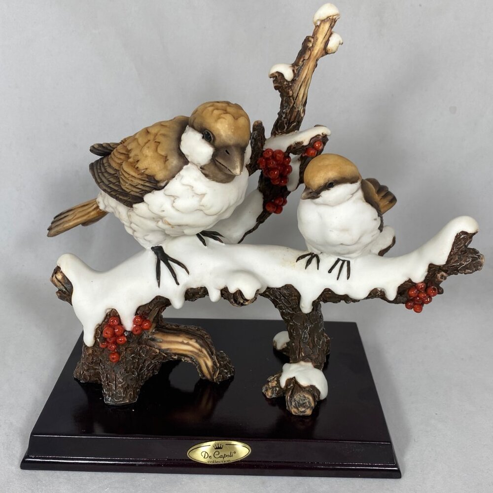 Brown and White Bird Sculpture